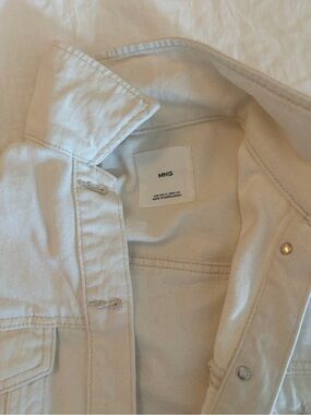 Mango oversize Off-White Denim Jean Jacket